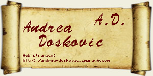 Andrea Dosković vizit kartica